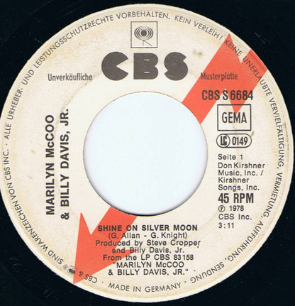 Marilyn McCoo & Billy Davis Jr. : Shine On Silver Moon (7", Single, Promo)