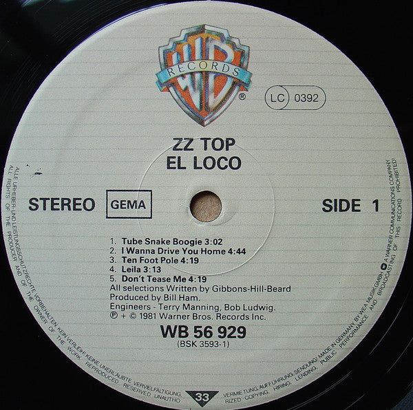 ZZ Top : El Loco (LP, Album)