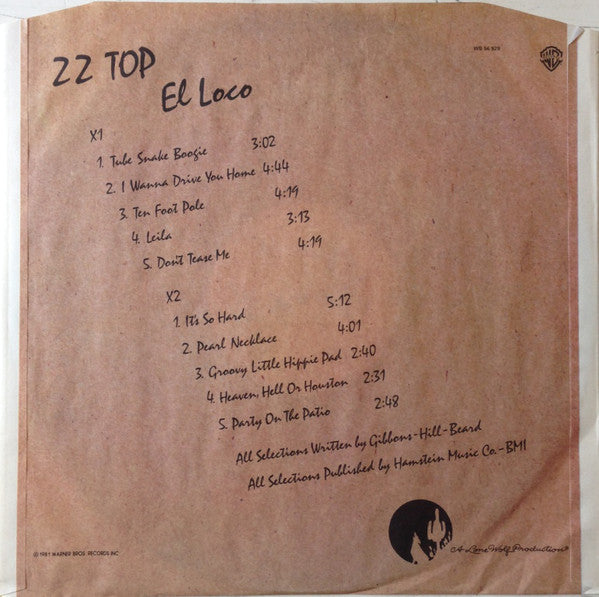 ZZ Top : El Loco (LP, Album)