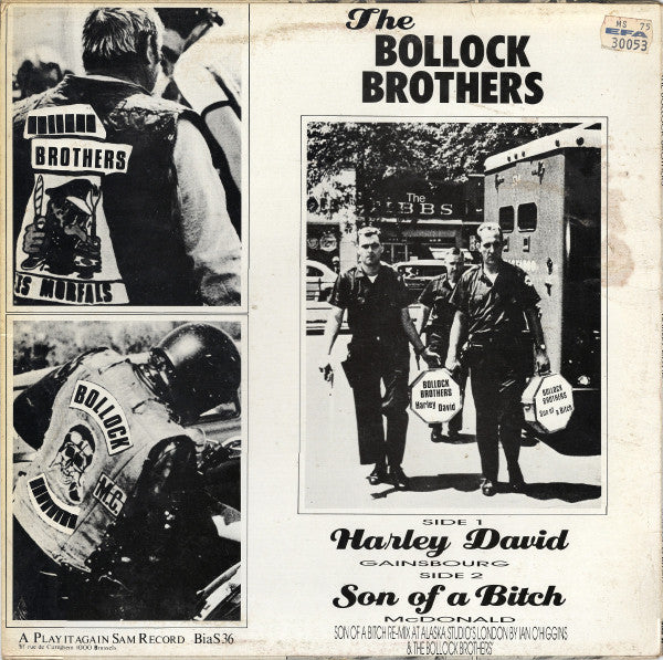 The Bollock Brothers : Harley David / Son Of A Bitch (12")