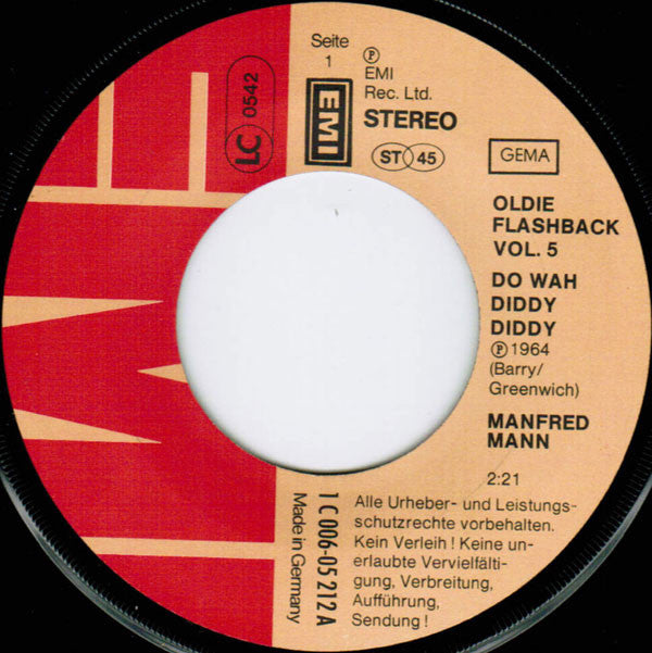 Manfred Mann : Do Wah Diddy Diddy / Pretty Flamingo (7", Single)