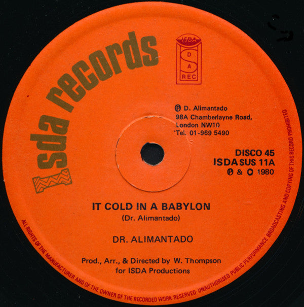 Dr. Alimantado : It Cold In A Babylon (12", Single)