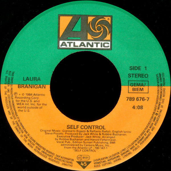 Laura Branigan : Self Control (7", Single)