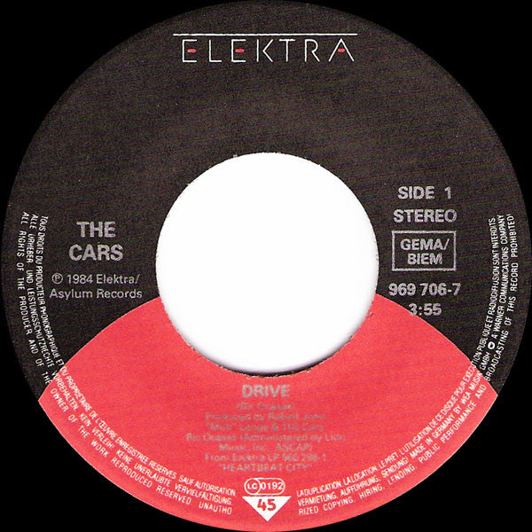 The Cars : Drive (7", Single)