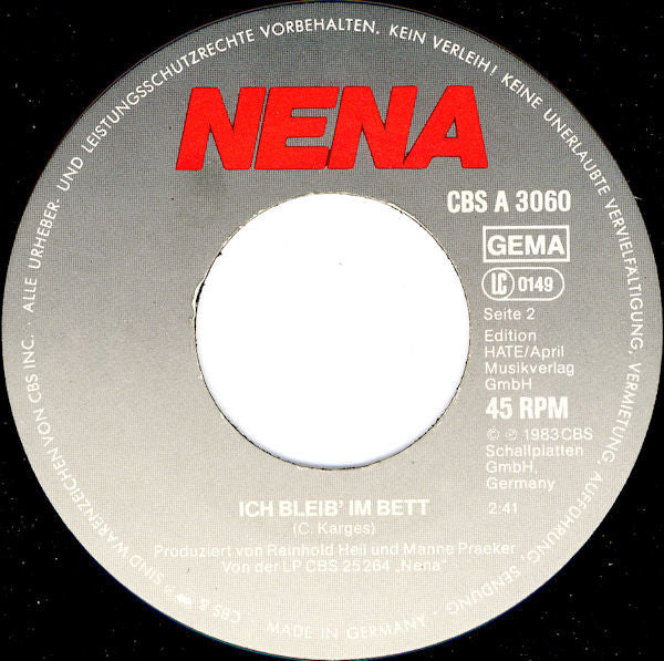 Nena : 99 Luftballons (7", Single)