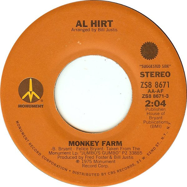 Al Hirt : Monkey Farm (7")