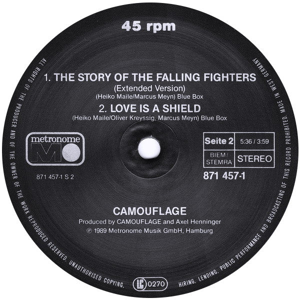 Camouflage : Love Is A Shield (12", Maxi)