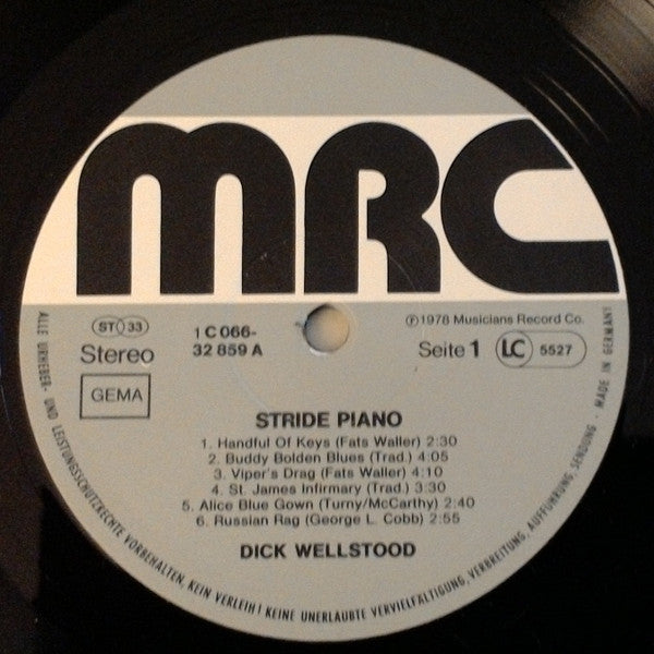 Dick Wellstood : Stride Piano (LP, Album)