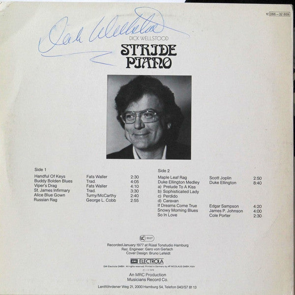 Dick Wellstood : Stride Piano (LP, Album)