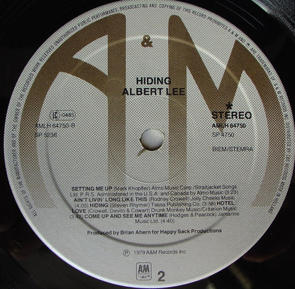 Albert Lee : Hiding (LP, Album)