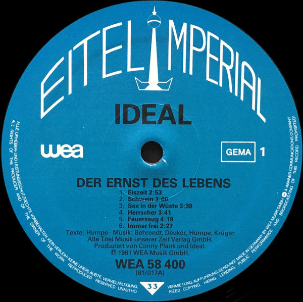 Ideal (3) : Der Ernst Des Lebens (LP, Album)