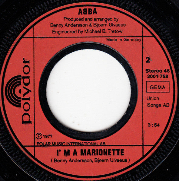 ABBA : Take A Chance On Me / I'm A Marionette (7", Single)