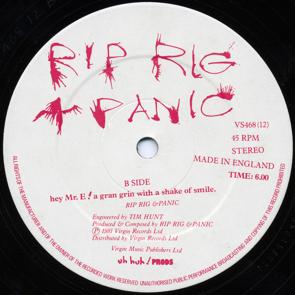 Rip Rig + Panic* : Bob Hope Takes Risks (12", Single)