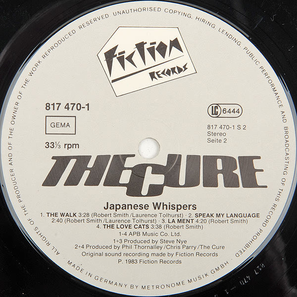 The Cure : Japanese Whispers (LP, Comp)