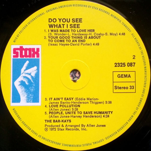 The Bar-Kays* : Do You See What I See? (LP, Album)