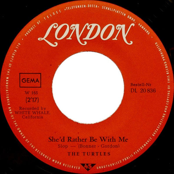 The Turtles : She'd Rather Be With Me (7", Single)