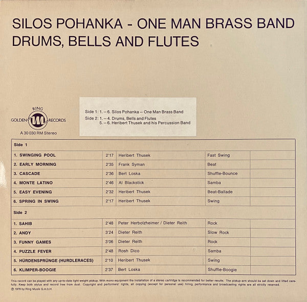 Silos Pohanka* : One Man Brass Band - Drums, Bells And Flutes (LP)