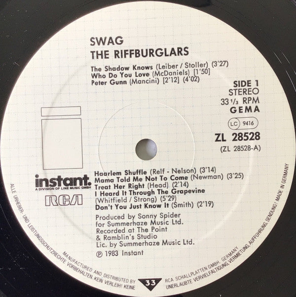 The Riffburglars : Swag (LP, Album)