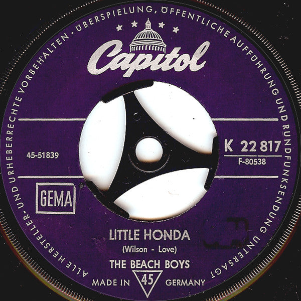 The Beach Boys : Little Honda (7", Single)