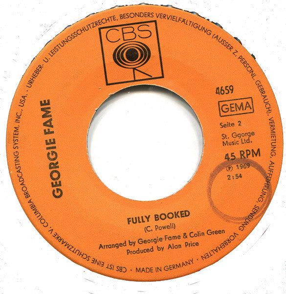 Georgie Fame : Seventh Son / Fully Booked (7", Single)