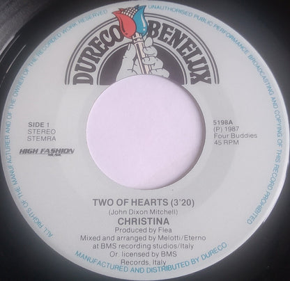 Christina (3) : Two Of Hearts (7", Single)