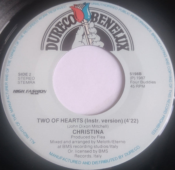 Christina (3) : Two Of Hearts (7", Single)