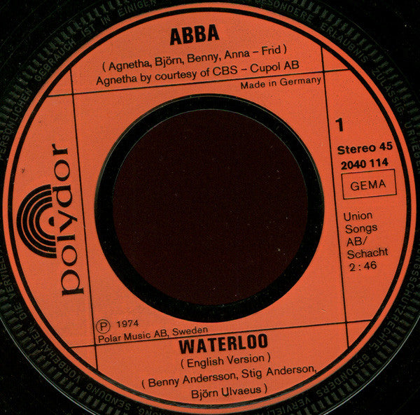 ABBA, Agnetha Björn Benny Anna-Frid* : Waterloo (7", Single)