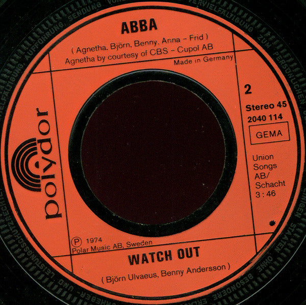 ABBA, Agnetha Björn Benny Anna-Frid* : Waterloo (7", Single)