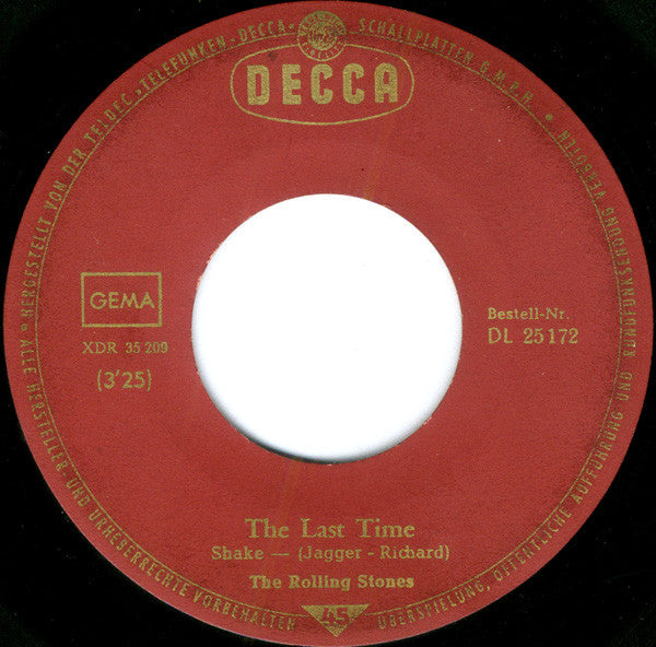 The Rolling Stones : The Last Time / Play With Fire (7", Single, Mono)