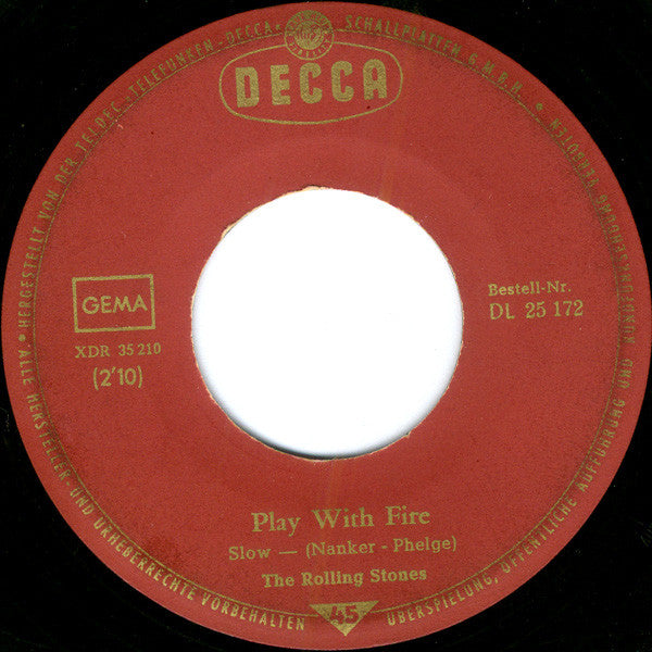 The Rolling Stones : The Last Time / Play With Fire (7", Single, Mono)