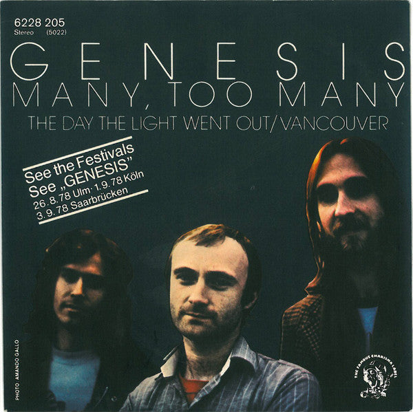 Genesis : Many, Too Many (7", Single, Tou)