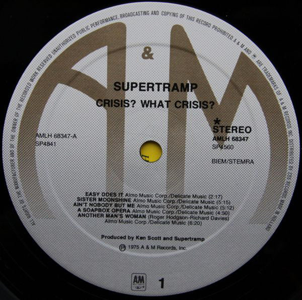 Supertramp : Crisis? What Crisis? (LP, Album, RE)