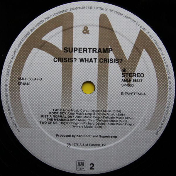 Supertramp : Crisis? What Crisis? (LP, Album, RE)