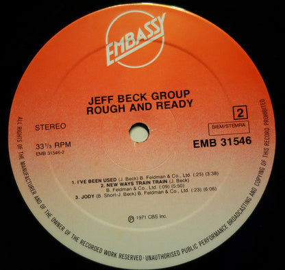 Jeff Beck Group : Rough And Ready (LP, Album, RE)