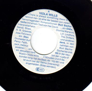 Viola Wills : There's Always Something There To Remind Me / Don't Ever Stop Loving Me (7", Single, Promo)