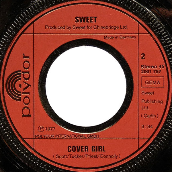 Sweet* : Love Is Like Oxygen (7", Single)