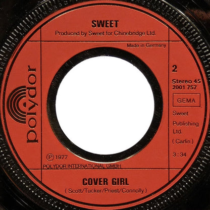 Sweet* : Love Is Like Oxygen (7", Single)