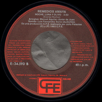 Remedios Amaya : Quién Maneja Mi Barca (7", Single)