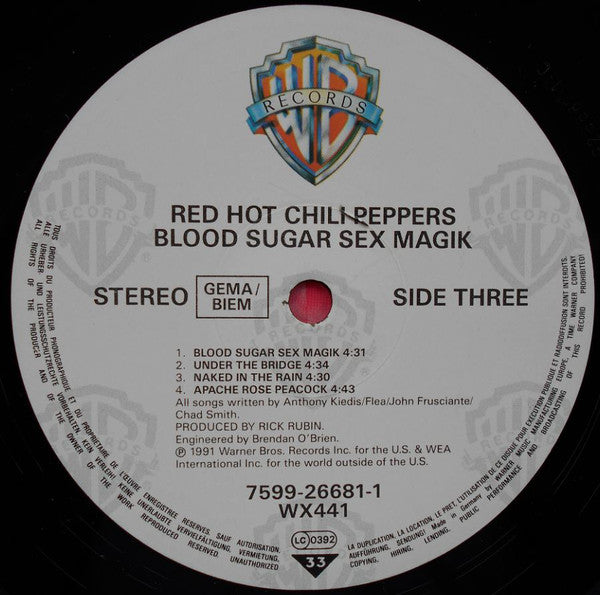 Red Hot Chili Peppers : Blood Sugar Sex Magik (2xLP, Album)