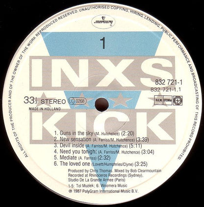 INXS : Kick (LP, Album, Gat)