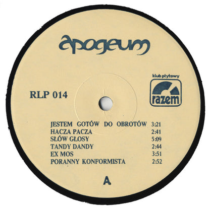 Apogeum : 2 (LP, Album, Club)