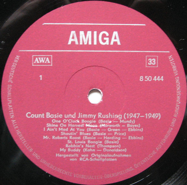 Count Basie, Jimmy Rushing : Count Basie & Jimmy Rushing (LP, Comp, Mono)