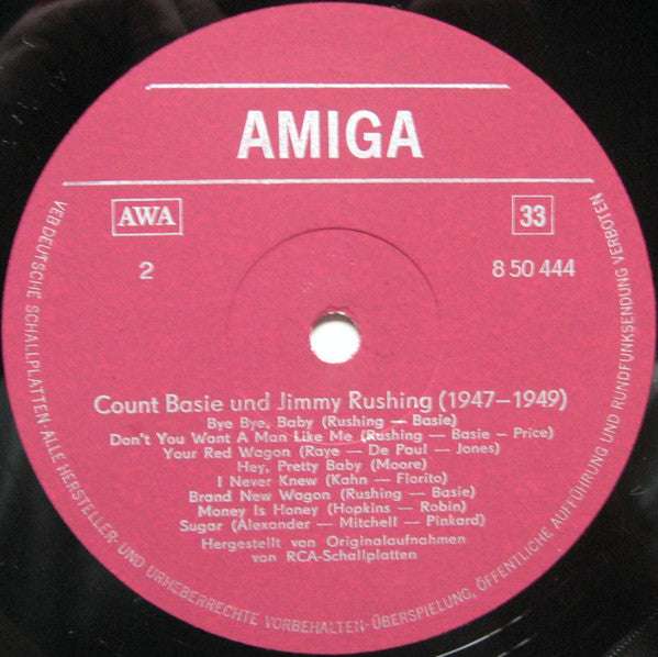 Count Basie, Jimmy Rushing : Count Basie & Jimmy Rushing (LP, Comp, Mono)