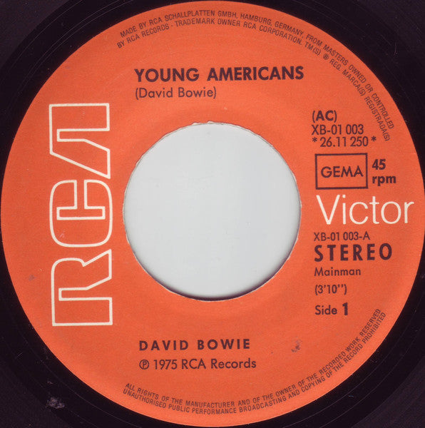 David Bowie : Young Americans  (7", Single)