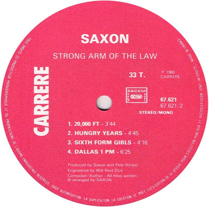 Saxon : Strong Arm Of The Law (LP, Album, Gat)