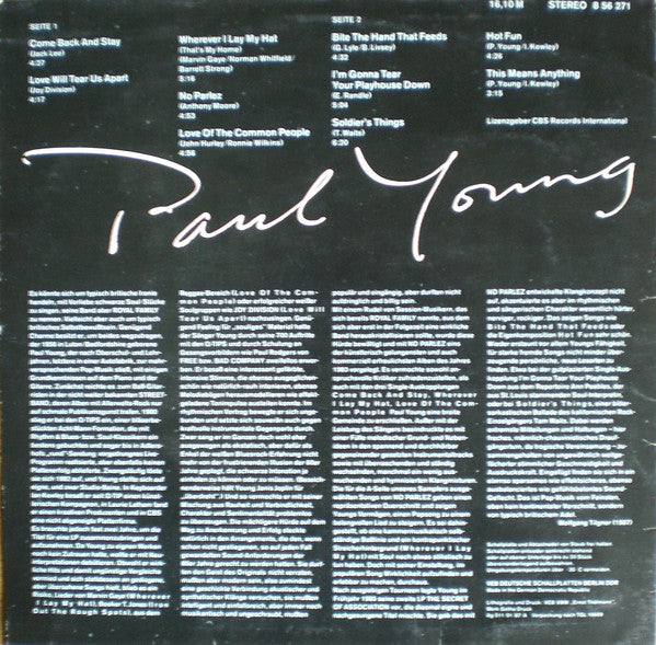 Paul Young : Paul Young (LP, Comp)