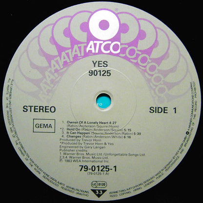 Yes : 90125 (LP, Album)