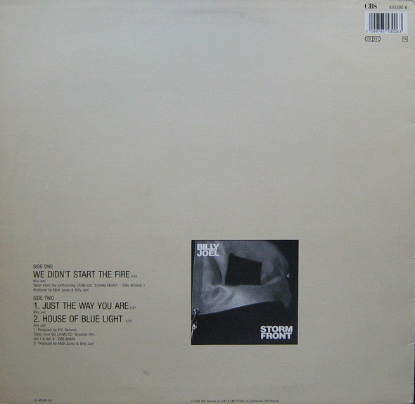 Billy Joel : We Didn't Start The Fire (12", Maxi)