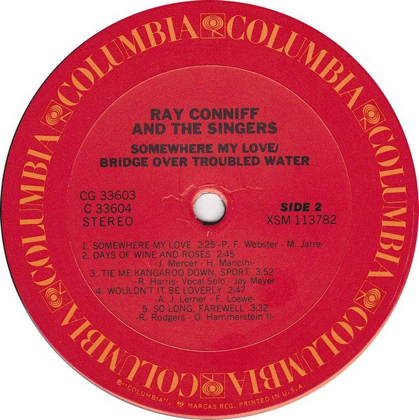 Ray Conniff And The Singers : Somewhere My Love / Bridge Over Troubled Water (2xLP, Comp)