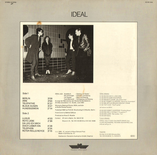 Ideal (3) : Ideal (LP, Album)